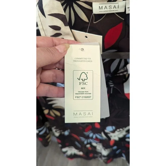 NWT Masai Gidette Tunic XL Coffee Bean Top Oversized Lagenlook Equestrian Boho - Picture 9 of 10